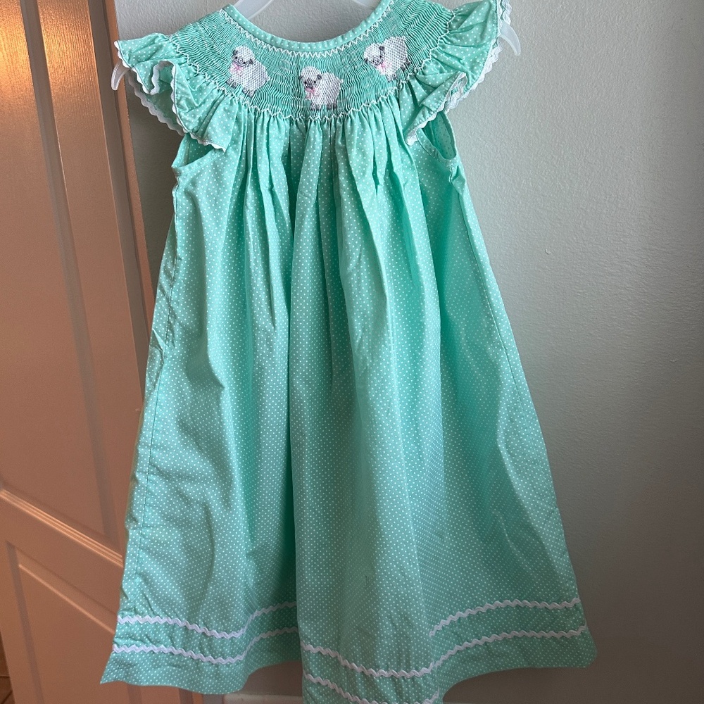 Lamb smocked dress, Classic Whimsy size 4